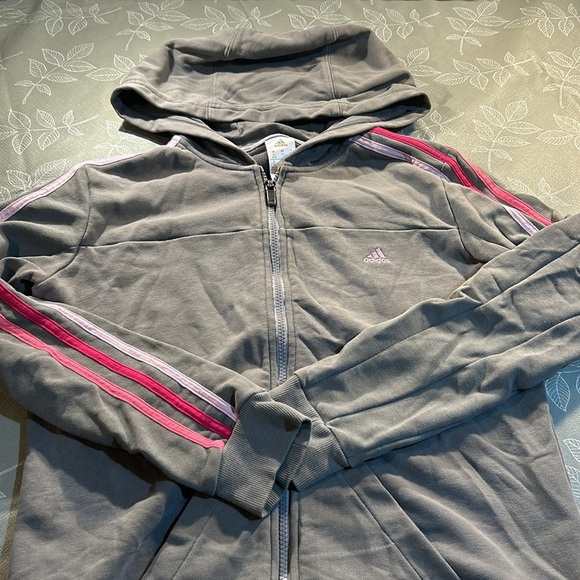 Ladies Adidas Zip Up Sweater. - Picture 2 of 5